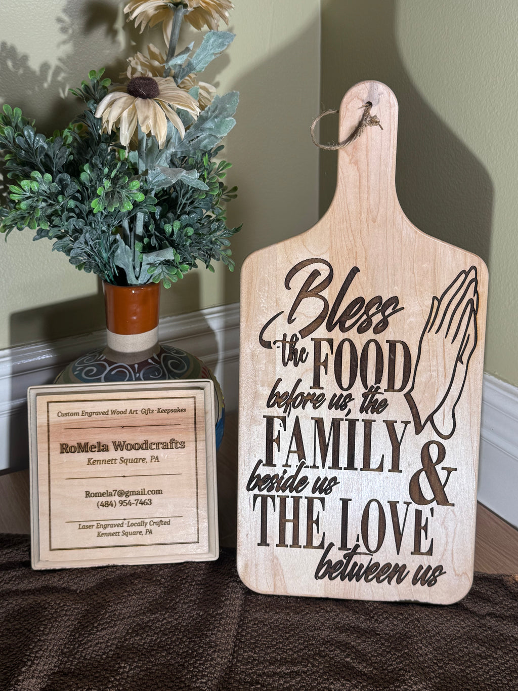 Bless the Food Cutting Board
