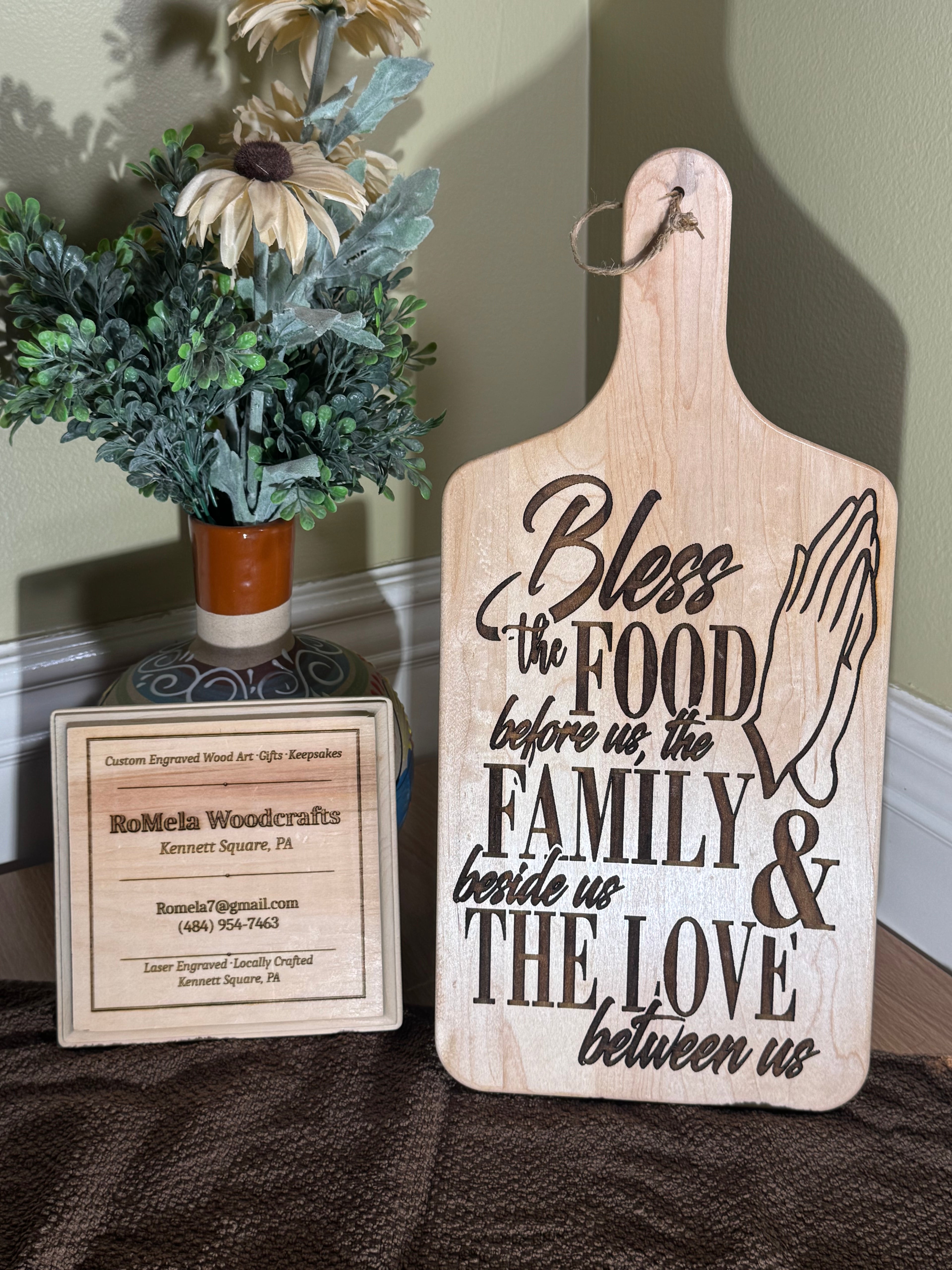 Bless the Food Cutting Board
